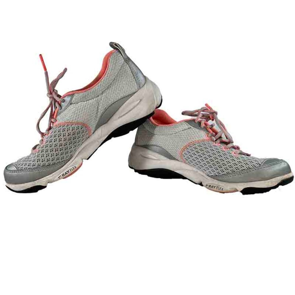Dr. Weil Vionic Women's Rhythm Light Gray Mesh Orthotic Walking Shoes US 6